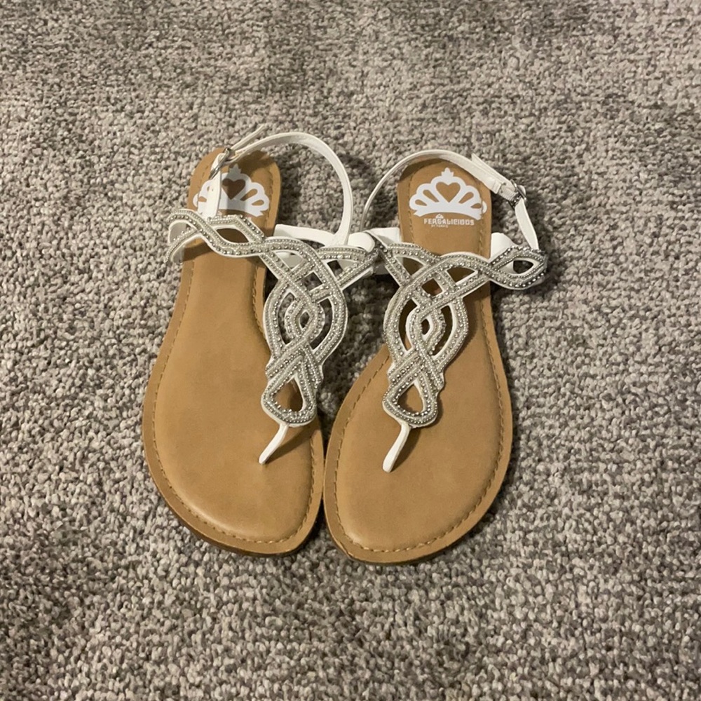 Fergalicious White Sandals